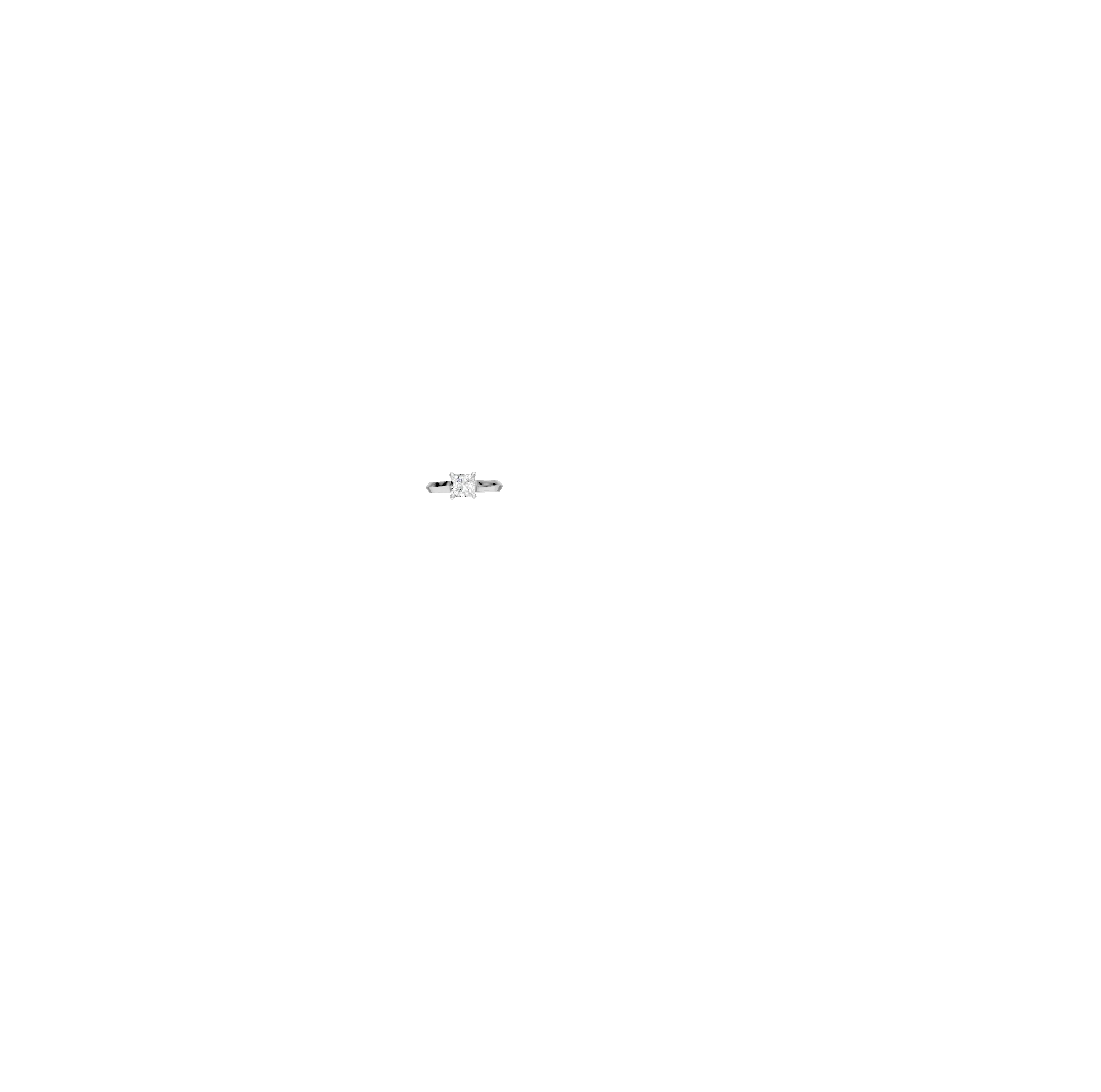 18K White Gold 4 Prong Basket Cathedral Knife Edge 3.0mm Engagement Ring - Image 2