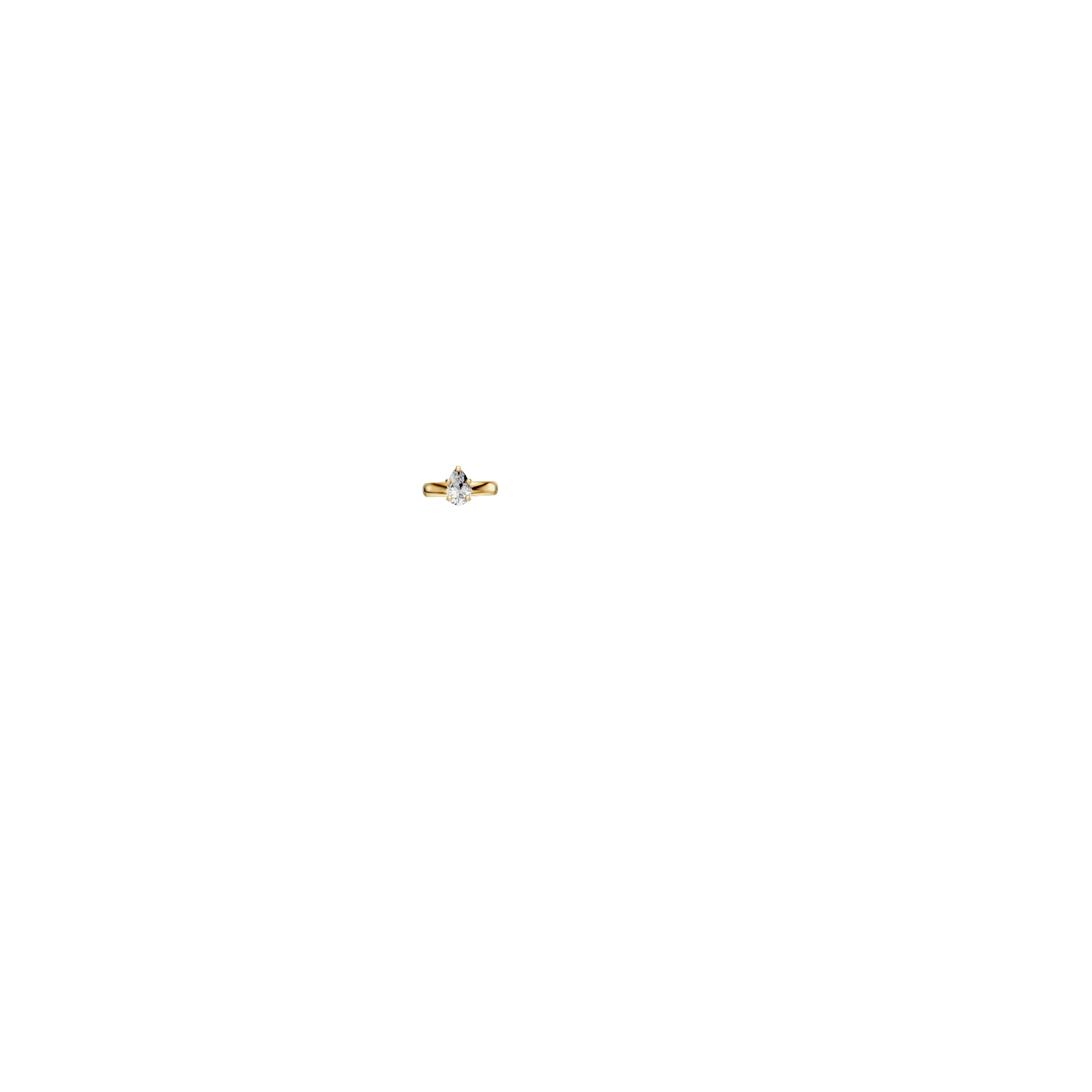 18K Yellow Gold 4 Prong Classic Dome 4.0mm Engagement Ring - Image 2