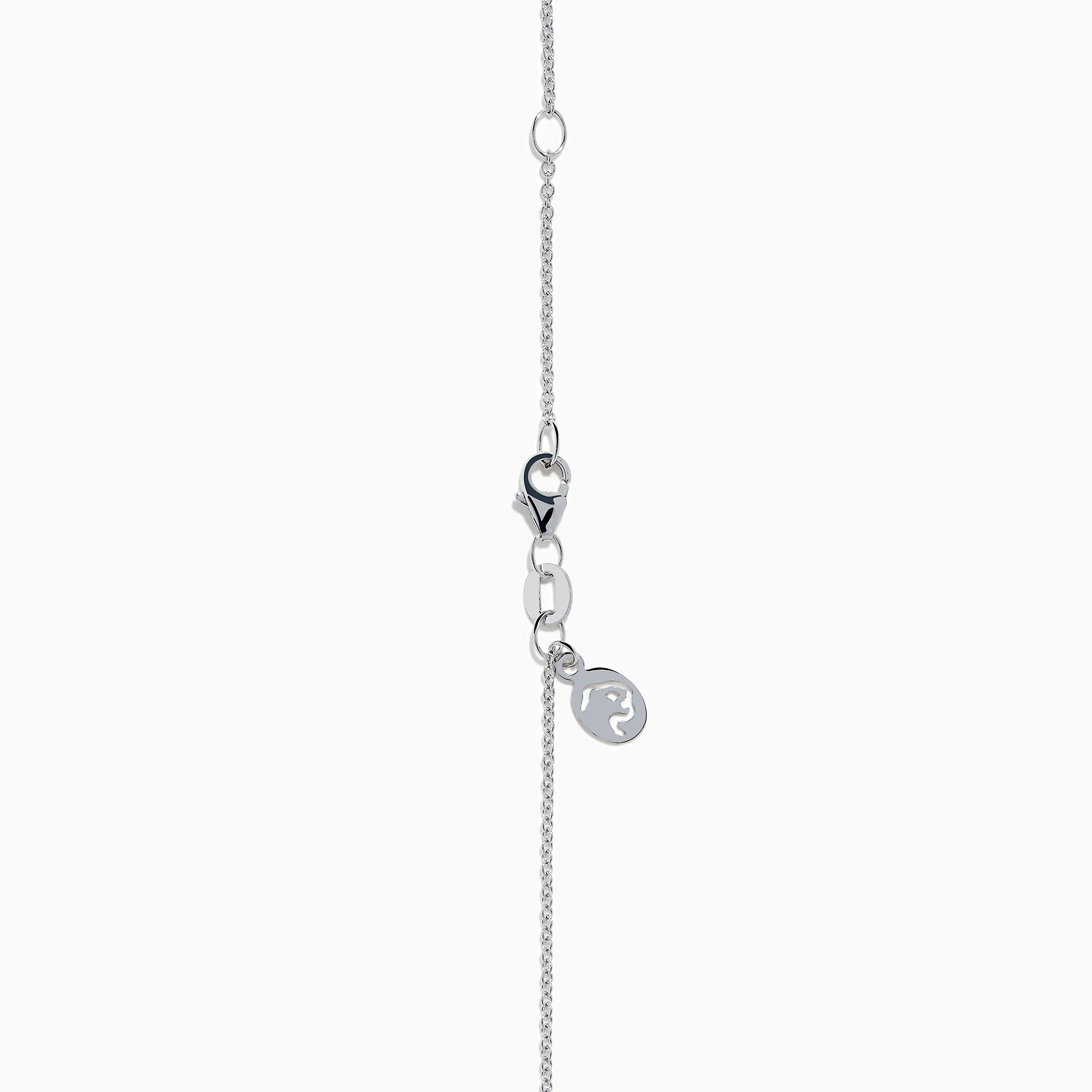 Effy Hematian 18K White Gold Sapphire and Diamond Halo Pendant - Image 4