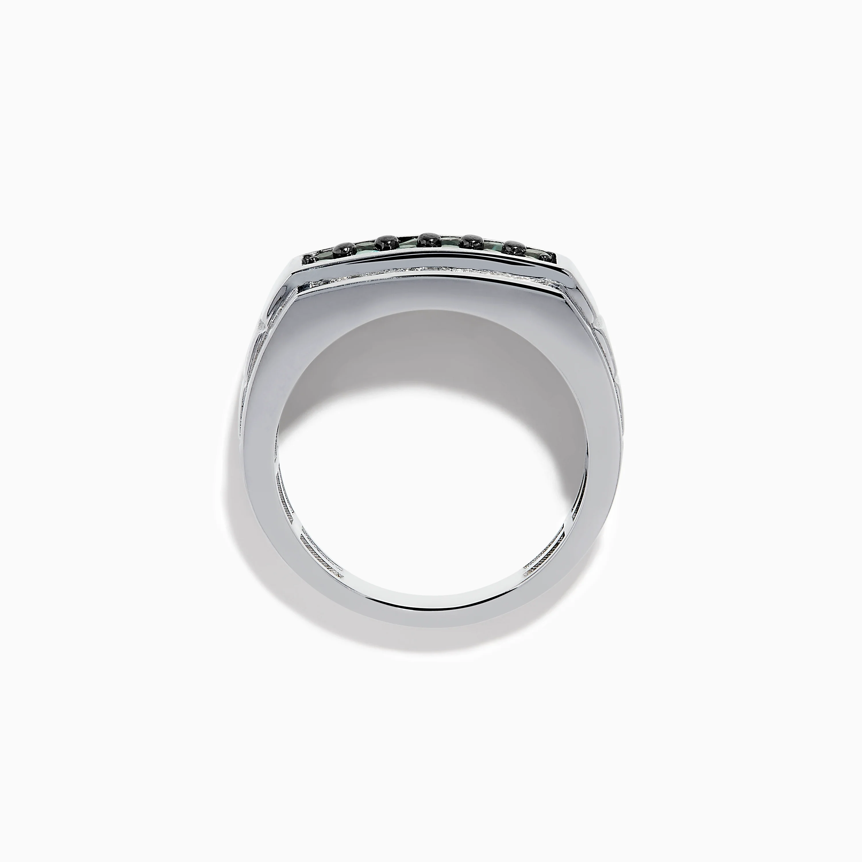 Effy Hematian Men's 14K White Gold Alexandrite and Diamond Channel-Set Ring - Image 3