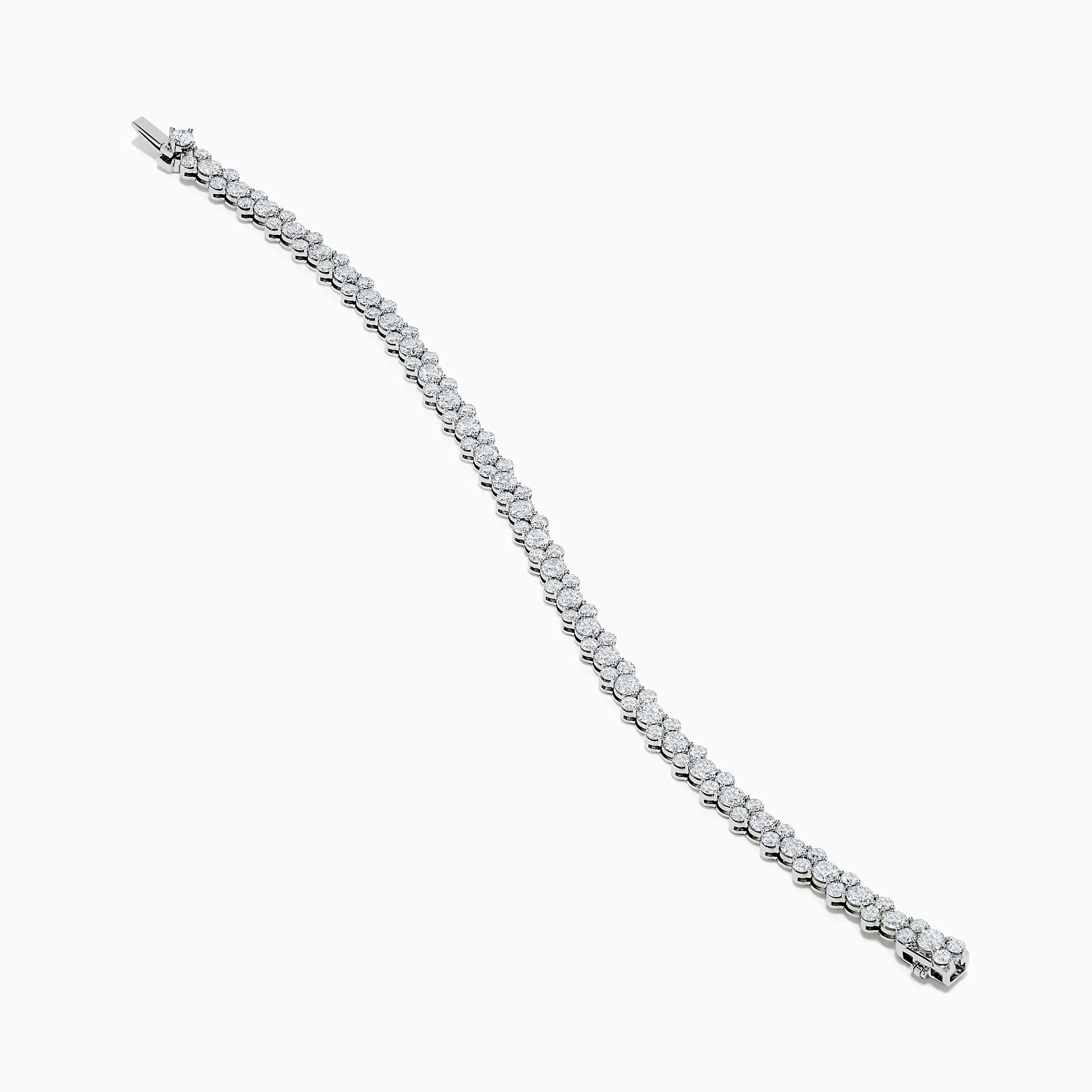 Lab Grown Round Diamond 7.00ct Tennis Bracelet in 14K White Gold - Image 2