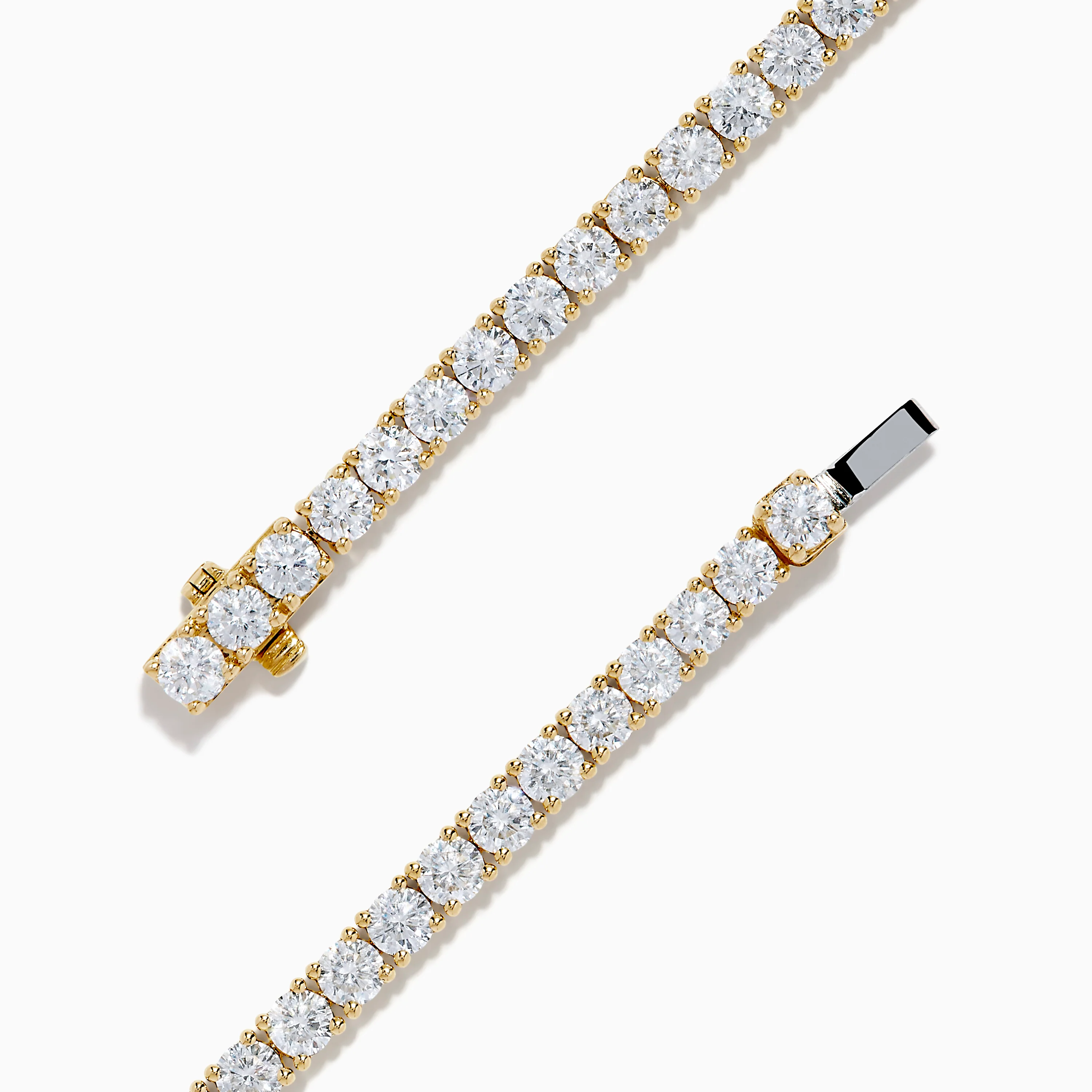 Lab Grown Round Diamond 7.00ct Tennis Bracelet in 14K Yellow Gold - Image 4