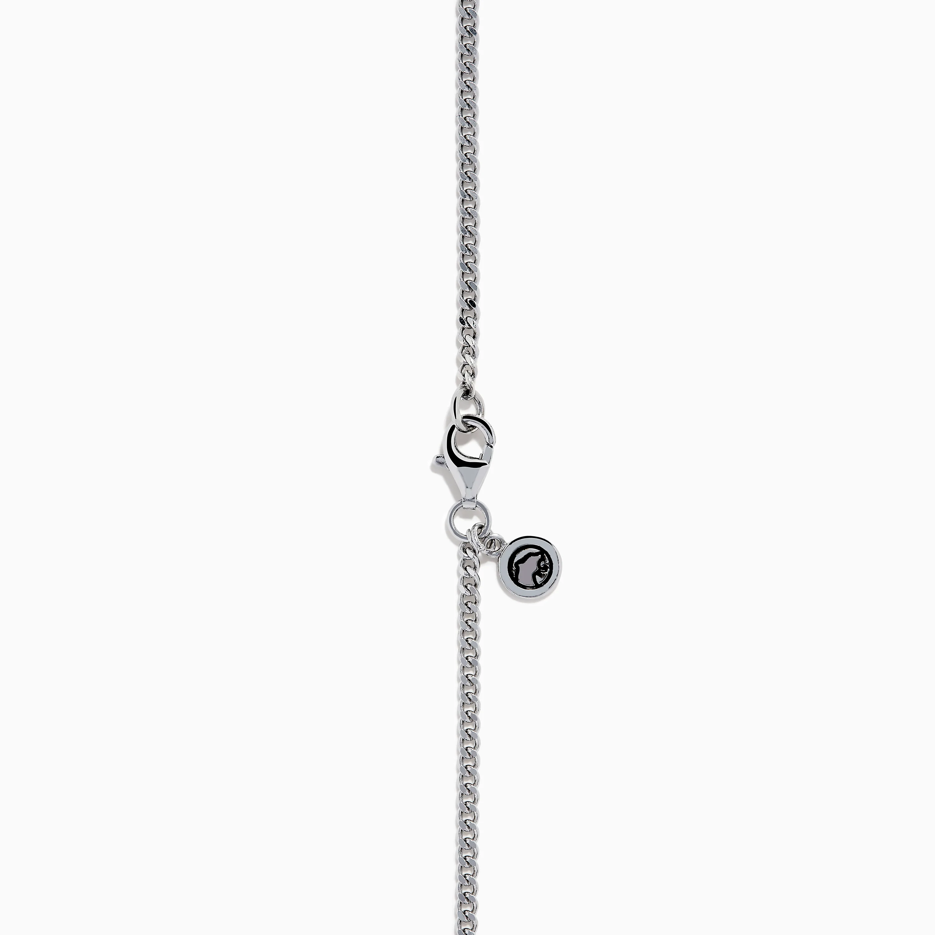 Men's 925 Sterling Silver& Rose Gold Plated White Topaz Dog Tag Pendant - Image 4