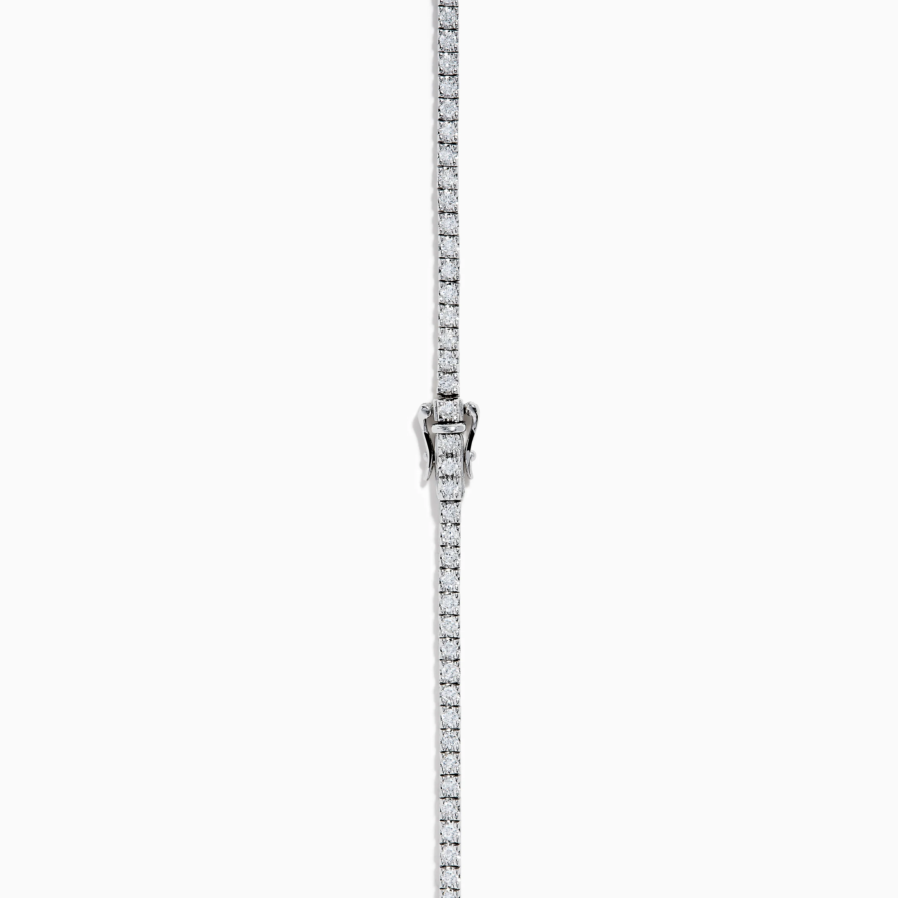 Watercolors 14K White Gold Multi Sapphire and Diamond Tennis Necklace - Image 4